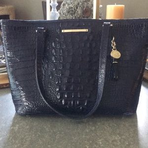 Brahmin Croc Embossed Leather Tote